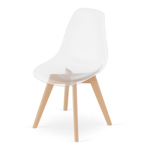 Krzesło KITO przezroczyste / nogi naturalne x 4
