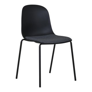 NOWOCZESNE CZARNE KRZESŁO MADERA, DO JADALNI, WYTRZYMAŁE, SOLIDNE, LOFT
