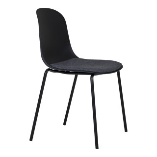 NOWOCZESNE CZARNE KRZESŁO MADERA, DO JADALNI, WYTRZYMAŁE, SOLIDNE, LOFT
