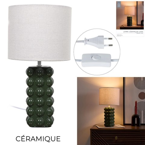 Lampka stołowa Ramil ceramiczna zielona