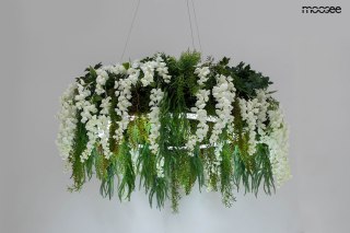 LAMPA WISZĄCA LED MOOSEE VERIDIA 100CM, RING, ROŚLINY, PILOT, ŚCIEMNIACZ