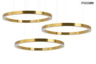 LAMPA WISZĄCA AURAE, RING ZŁOTA, 3X100CM, LED, NOWOCZESNA, SALON, ŻYRANDOL
