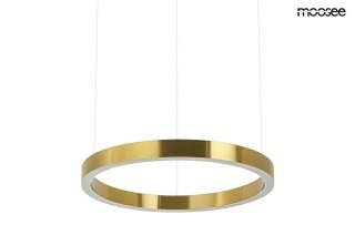 LAMPA WISZĄCA LED RING AURELIA 40CM, ZŁOTA, NOWOCZESNA, SALON, OKRĄGŁA