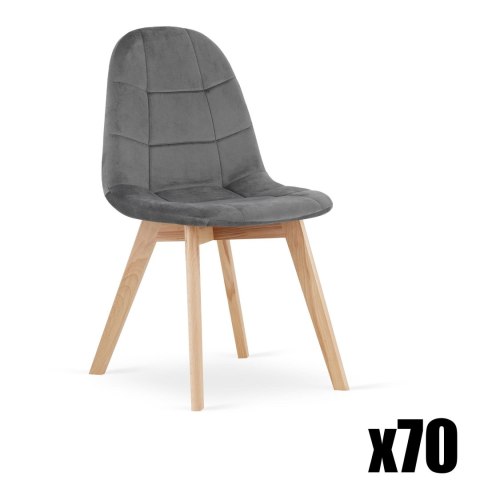 Paleta 70 szt. - Krzesło BORA - ciemny szary aksamit