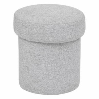 SZARA PUFA SKANDYNAWSKA SCARLA, ELEGANCKA, DO SALONU, PUF, MINIMALISTYCZNA