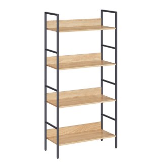 REGAŁ NA KSIĄŻKI AXIUM, SONOMA, 4 PÓŁKI, LOFT, BIUROWY, DO SALONU, 124 CM