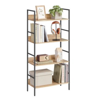 REGAŁ NA KSIĄŻKI AXIUM, SONOMA, 4 PÓŁKI, LOFT, BIUROWY, DO SALONU, 124 CM