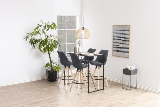 STÓŁ BAROWY MINIMALIA, LOFT, DĄB, METALOWY, DO KUCHNI, JADALNI