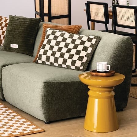 Stolik Jaya żółty metalowy