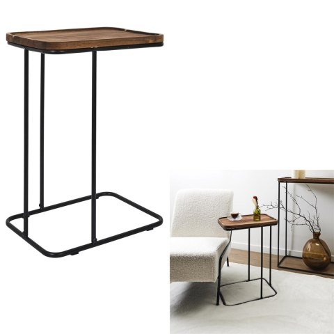 Stolik pomocniczny Meleto akacja/ czarny Stolik pomocniczny Meleto akacja/ czarny