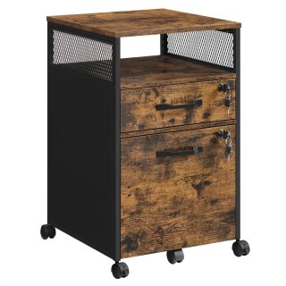 SZAFKA BIUROWA FERMIER, KONTENEREK, ZAMYKANA, A4, LOFT, RUSTYKALNY BRĄZ
