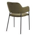 Zestaw 2 krzeseł Lima welurowych z podłokietnikami zielone