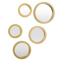 Zestaw 5 luster Gilded okragłe złote