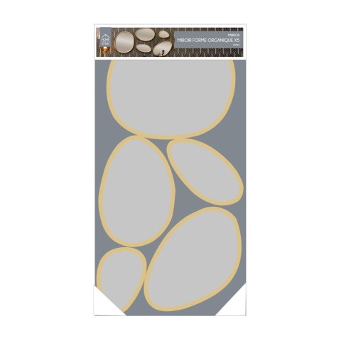 Zestaw 5 luster Organic Shape złote