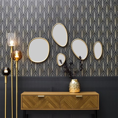 Zestaw 5 luster Organic Shape złote