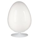 FOTEL EGG, JAJO, OWALNY, BIAŁO-CZERWONY, FUTURYSTYCZNY, OBROTOWY, NIETYPOWY