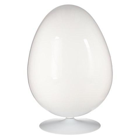 FOTEL EGG, JAJO, OWALNY, BIAŁO-CZERWONY, FUTURYSTYCZNY, OBROTOWY, NIETYPOWY