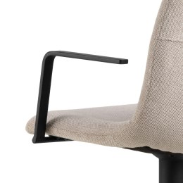 KRZESŁO OBROTOWE VETROKA, DĄB, CZARNA EKOSKÓRA, LOFT, RETRO, DO JADALNI