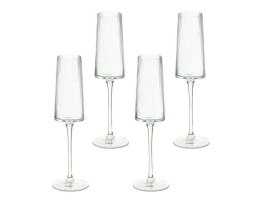KARE komplet 4 kieliszków do szampana RIFFLE 215 ml