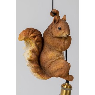 LAMPA WISZĄCA KARE FAVOLA, WIEWIÓRKA, DESIGN, RZEŹBA, E27, BRĄZOWA, 20 CM