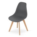 Krzesło KITO ciemnoszare / nogi naturalne x 4
