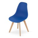 Krzesło KITO niebieskie / nogi naturalne x 2