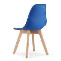 Krzesło KITO niebieskie / nogi naturalne x 3