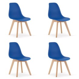 Krzesło KITO niebieskie / nogi naturalne x 4