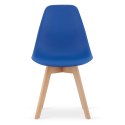 Krzesło KITO niebieskie / nogi naturalne x 4