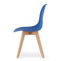 Krzesło KITO niebieskie / nogi naturalne x 4