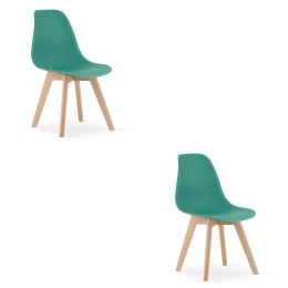 Krzesło KITO zielone / nogi naturalne x 2
