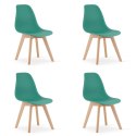Krzesło KITO zielone / nogi naturalne x 4