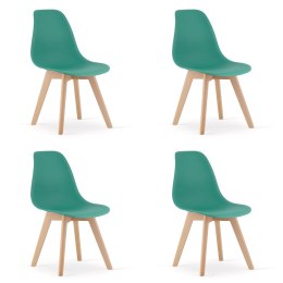Krzesło KITO zielone / nogi naturalne x 4