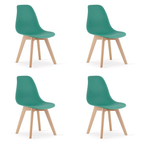 Krzesło KITO zielone / nogi naturalne x 4