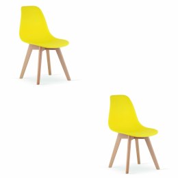 Krzesło KITO żółte / nogi naturalne x 2
