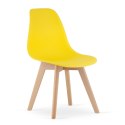 Krzesło KITO żółte / nogi naturalne x 2