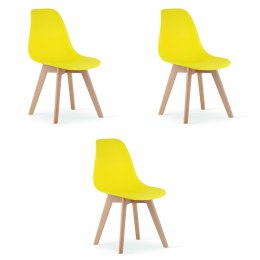 Krzesło KITO żółte / nogi naturalne x 3