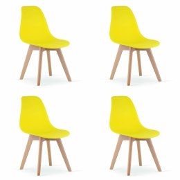 Krzesło KITO żółte / nogi naturalne x 4
