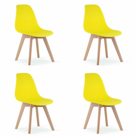 Krzesło KITO żółte / nogi naturalne x 4