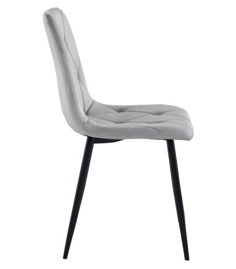 KRZESŁO WELUROWE AURA, TAPICEROWANE, DO SALONU, JADALNI, PIKOWANE, GLAMOUR