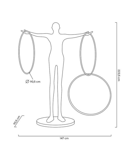 MOOSEE lampa podłogowa HUMAN CIRCULO włókno szklane