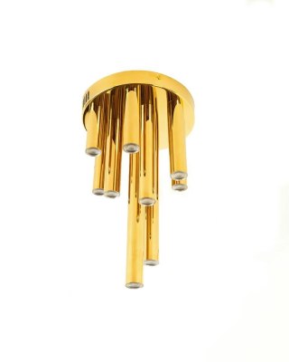 LAMPA SUFITOWA PLAFON MOOSEE AURELIA ZŁOTA, DO SALONU, NOWOCZESNA, LED 10W