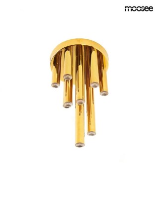 LAMPA SUFITOWA PLAFON MOOSEE AURELIA ZŁOTA, DO SALONU, NOWOCZESNA, LED 10W