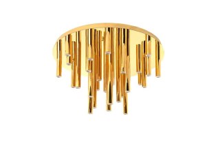 LAMPA SUFITOWA PLAFON MOOSEE AURELIA ZŁOTA, LED 30W, 60CM, SALON, MODERN