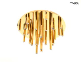 LAMPA SUFITOWA PLAFON MOOSEE AURELIA ZŁOTA, LED 30W, 60CM, SALON, MODERN