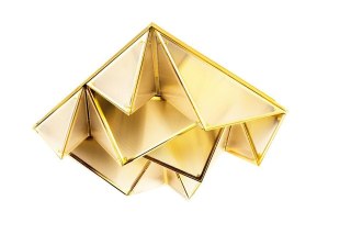 LAMPA SUFITOWA PLAFON MOOSEE AURELIA ZŁOTA, LED 106W, GEOMETRYCZNA, 56CM