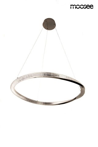 LAMPA WISZĄCA LED CZARNA AETHEL MOOSEE, NOWOCZESNA, DO SALONU, 36W, 80CM