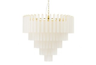 LAMPA WISZĄCA MOOSEE AURELIA 80 ZŁOTA, SZKLANA, 21XE14, ŻYRANDOL, DESIGN