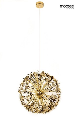 LAMPA WISZĄCA MOOSEE CROMATO 50 ZŁOTA, DMUCHAWIEC, NOWOCZESNA, SALON, 12XG9