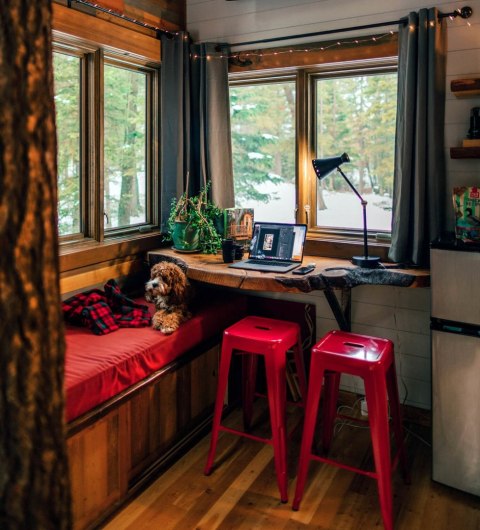 NIEBIESKI METALOWY HOKER LOFT ARTPRO, STOŁEK BAROWY, DO KUCHNI, 75 CM